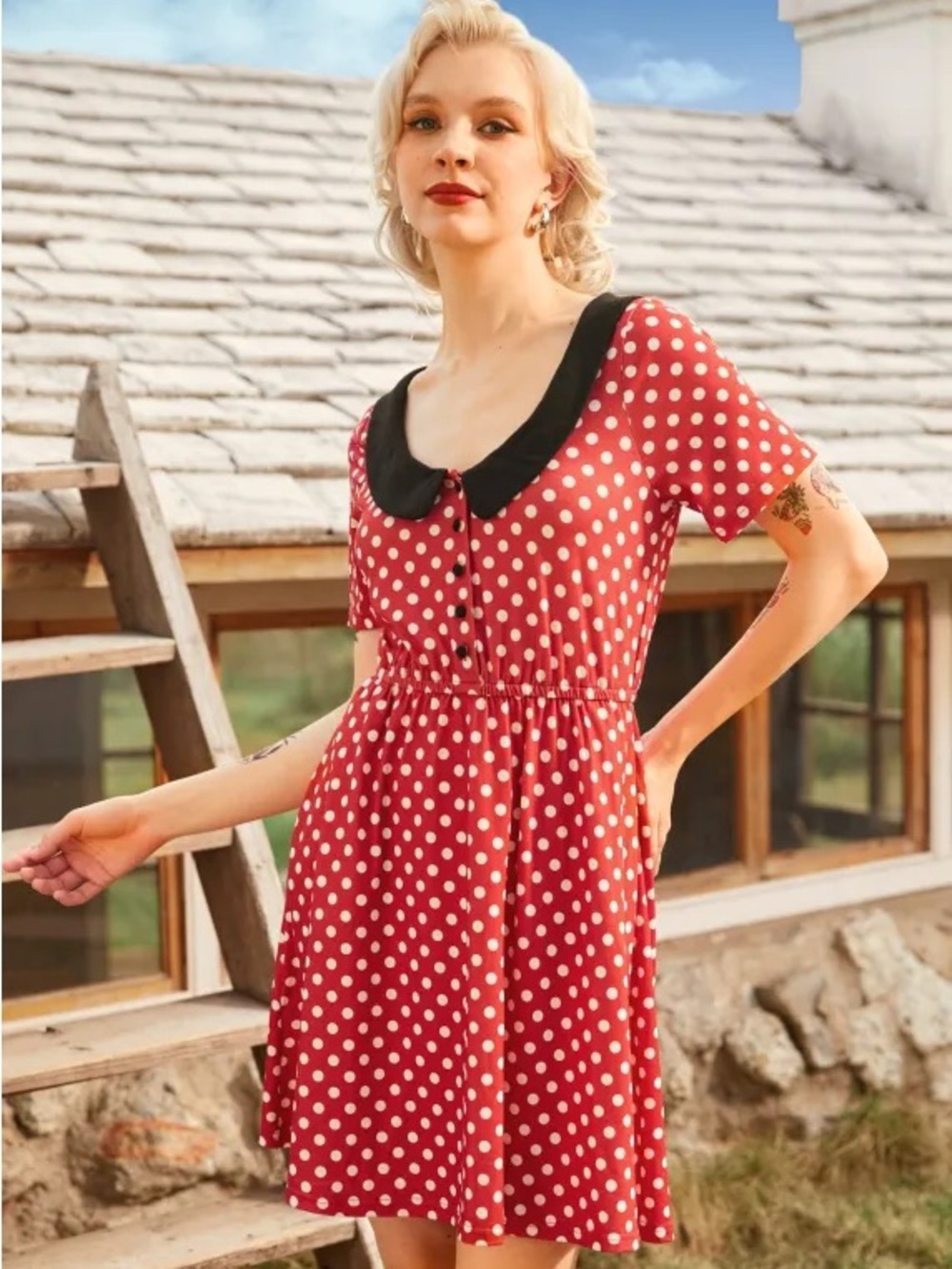 ModCloth Dottie Delight Collared Dress NWT